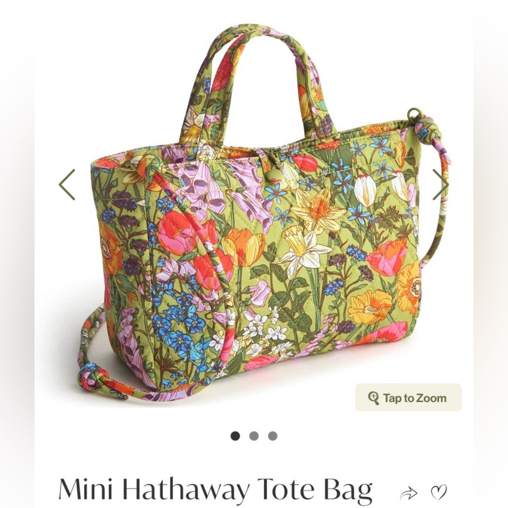 NWT Vera Bradley Mini Hathaway Tote in Meadow Bouquet!